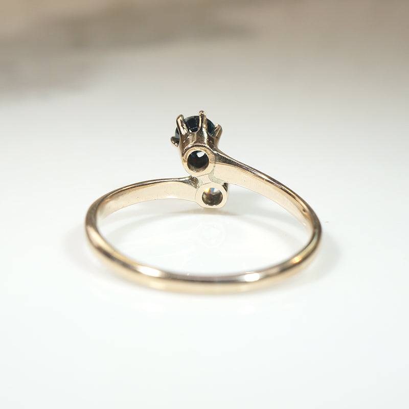 Petite Sapphire & Diamond Toi Et Moi Ring