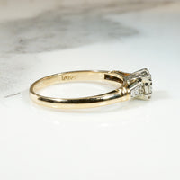 Classic Two-Tone Gold & Diamond Engagement Ring