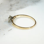 Elegant Two-Tone Diamond Engagement Ring