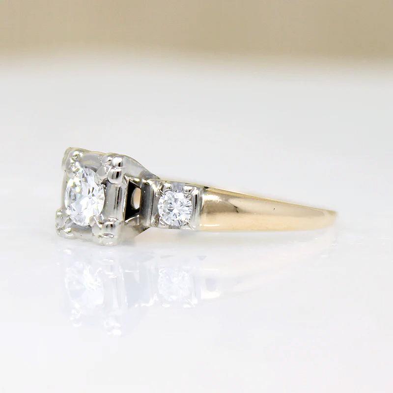 Darling Two-Tone Gold & Diamond Engagement Ring