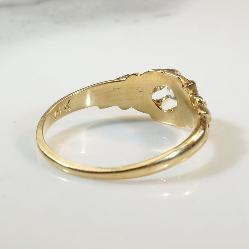 Belcher Diamond Solitaire with a Floral Twist 