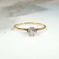 Graceful Old European Cut Diamond Solitaire 