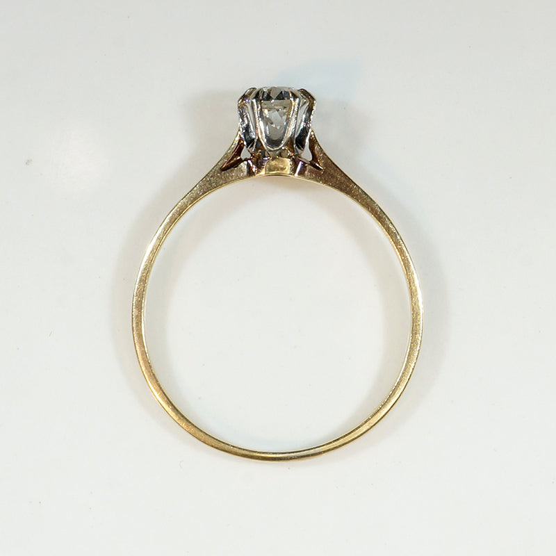 Graceful Old European Cut Diamond Solitaire 