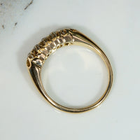 Victorian 12k Gold & Old Mine Cut Diamond Belcher Band