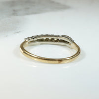 Jaunty Seven Diamond Two-Tone Gold Band