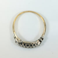 Jaunty Seven Diamond Two-Tone Gold Band
