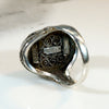 Chinese Carved Bone & Silver Filigree Ring