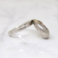 Mysterious Modernist Sterling Silver Swoop Ring