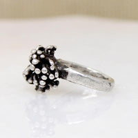 Modernist Sea Anemone Sterling Silver Ring