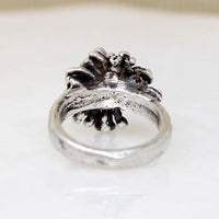 Modernist Sea Anemone Sterling Silver Ring