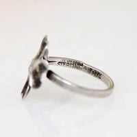 NYE Sterling Silver Dogwood Flower Ring