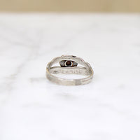 Miniature Heart Motif Sterling & Turquoise Ring