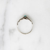 Miniature Heart Motif Sterling & Turquoise Ring