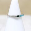 Slim Sterling Band with Malachite & Turquoise Inlay