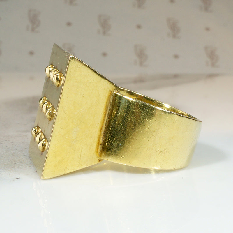 Monumental Mod 18k Gold Statement Ring
