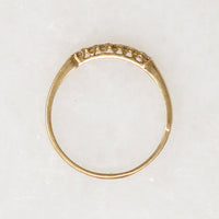 Slender Seven Diamond Band in Yellow Gold