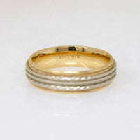 Two-Tone Size 10.5 Band with Handsome Embellishments