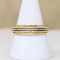 Two-Tone Size 10.5 Band with Handsome Embellishments