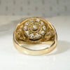 Rose Window Diamond Cluster in Gold & Platinum Ring