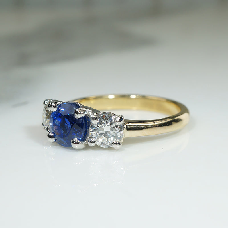 Stunning Sapphire and Diamond Engagement Ring