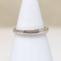 White Gold Wedding Band with Subtle Taper