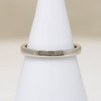 White Gold Wedding Band with Subtle Taper