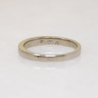 White Gold Wedding Band with Subtle Taper