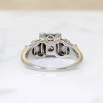 Romantic White Gold Engagement Ring with Old Mine Cut Diamond