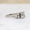 Romantic White Gold Engagement Ring with Old Mine Cut Diamond