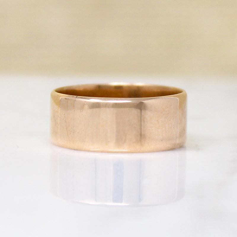 Wide Gold Wedding Band by Woods & Sons