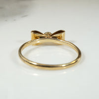 Smart Little Gold & Turquoise Bow Ring