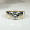Chic Modernist White Gold & Diamond Gypsy Band
