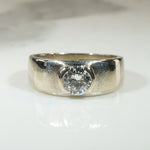 Chic Modernist White Gold & Diamond Gypsy Band