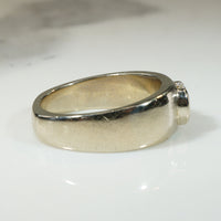 Chic Modernist White Gold & Diamond Gypsy Band