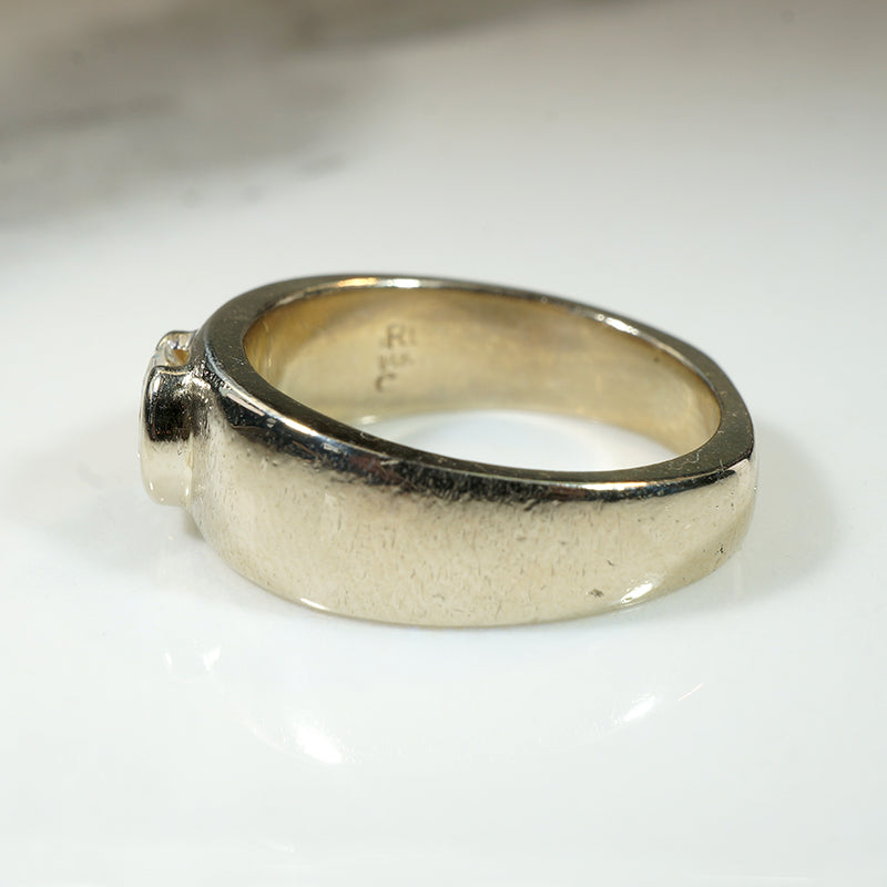 Chic Modernist White Gold & Diamond Gypsy Band