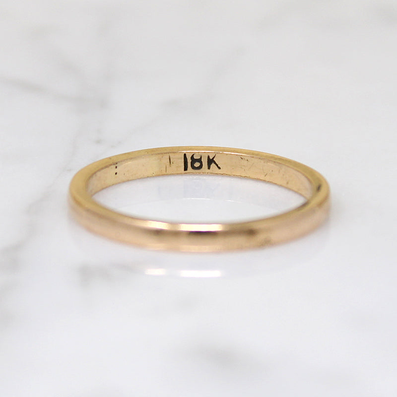 Slender 18k Gold Size 9 Wedding Band