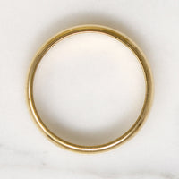 Classic 3mm Half Round Gold Band in Size 8.5