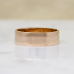 Romantic Rosy Gold Victorian Wedding Band Size 8.5