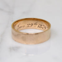 Romantic Rosy Gold Victorian Wedding Band Size 8.5