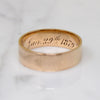 Romantic Rosy Gold Victorian Wedding Band Size 8.5