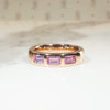 Pretty in Pink Sapphire & Curvaceous Rose Gold Band