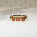 Obsessed with Orange Sapphire in Substantial Gold Band