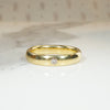 Voluptuous 18k Gold Band with Solitaire Diamond
