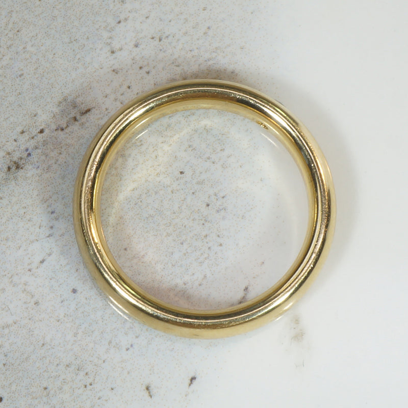 Buttery 18k Gold Band with Single Sparkling Diamond