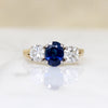 Breathtaking Thai Sapphire & Diamond Trilogy Ring