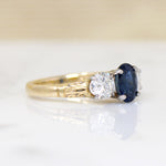 Breathtaking Thai Sapphire & Diamond Trilogy Ring