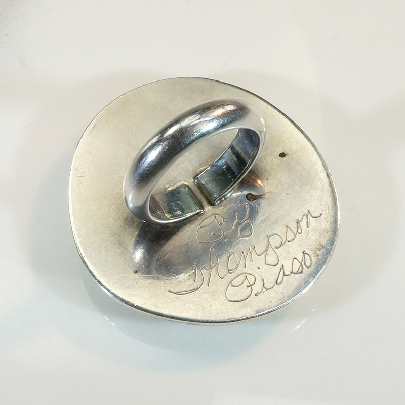 Oversized Shadowbox Turquoise & Sterling Ring 