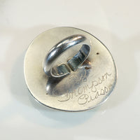 Oversized Shadowbox Turquoise & Sterling Ring 