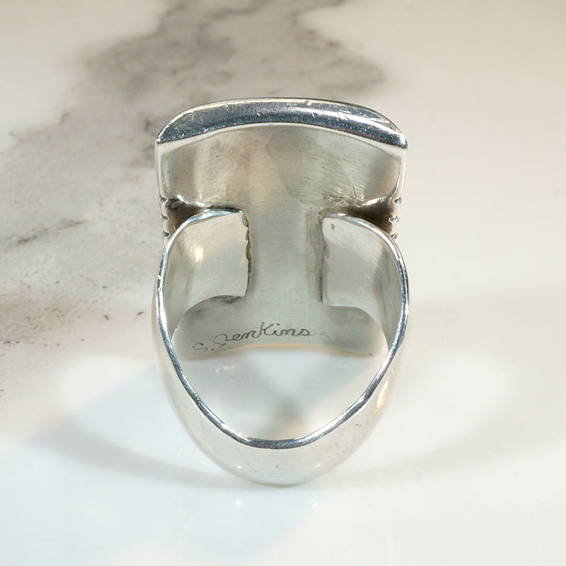 Sleeping Beaty Turquoise Statement Ring with Modernist Style