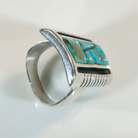 Sleeping Beaty Turquoise Statement Ring with Modernist Style